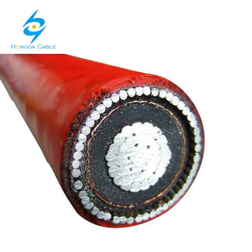 Cable de medio voltaje de 15 kV de núcleo único CU / XLPE / AWA / PVC